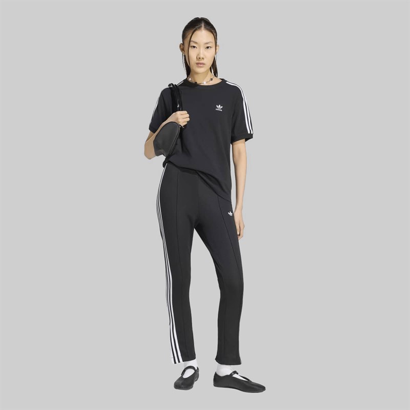 adidas Originals Dame Adicolor 3 striber Trefoil T-shirt Sort