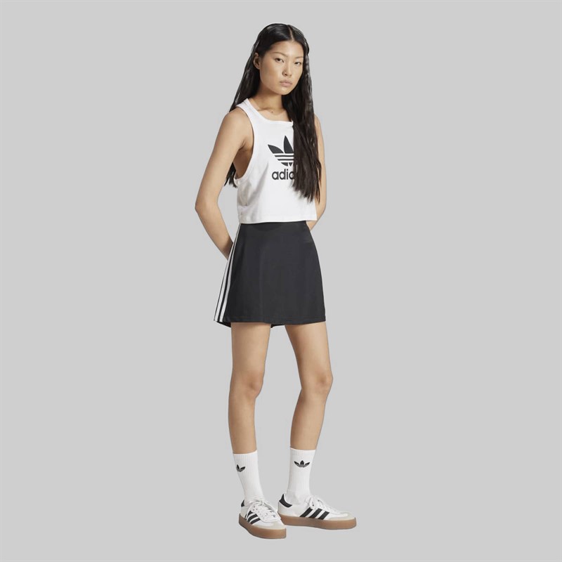 adidas Originals Dame Adicolor 3 striber Mini Nederdel Sort/Hvid