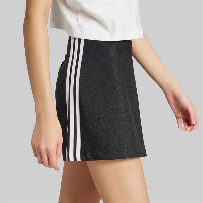 adidas Originals Dame Adicolor 3 striber Mini Nederdel Sort/Hvid