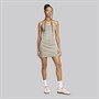 adidas Originals Damen Rippstrick Mini Kleid Silver Pebble
