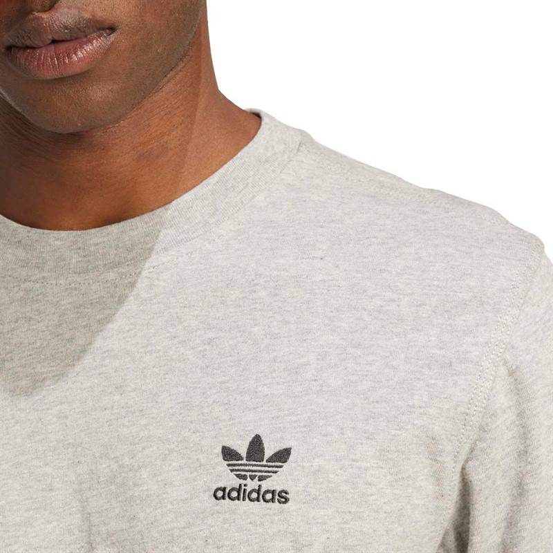 adidas Originals Herre Trefoil Essentials T-shirt Medium Grey Heather