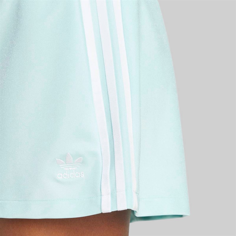 adidas Originals Damen Adicolor 3 Streifen Minirock Semi Flash Aqua
