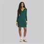 adidas Originals Damen Strick Poloshirt Kleid Collegiate Green/Cream Yellow