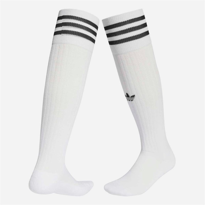 adidas Originals 3 Stripes Football Knee Socks White/Black