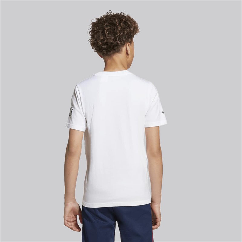 adidas Originals Junior Drenge grafisk t shirt Hvid