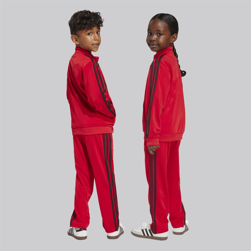 adidas Originals Børne Trefoil Firebird Tracksuit Better Scarlet/Sort
