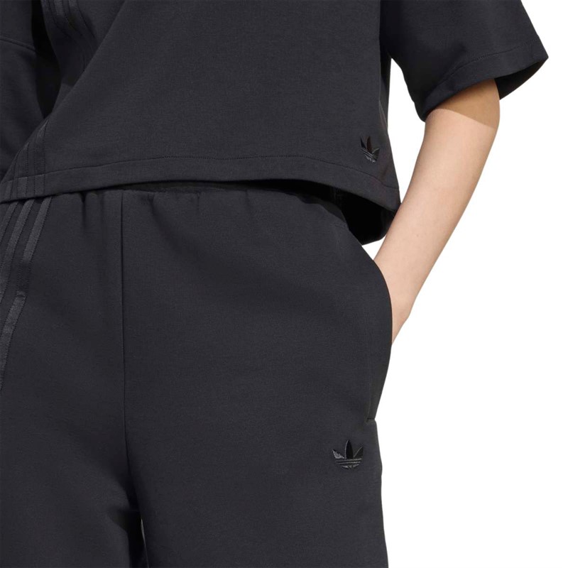 adidas Originals Dame løse 3 striber brede joggingbukser Sort