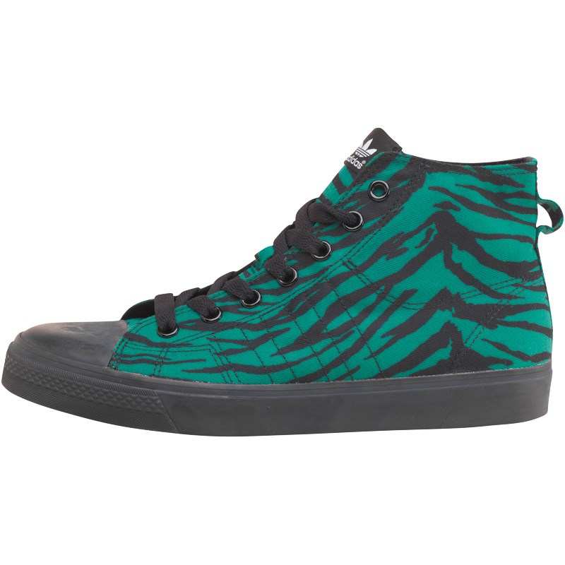 Buy adidas Originals Jeremy Scott Nizza Hi Trainers Forest Green/Black