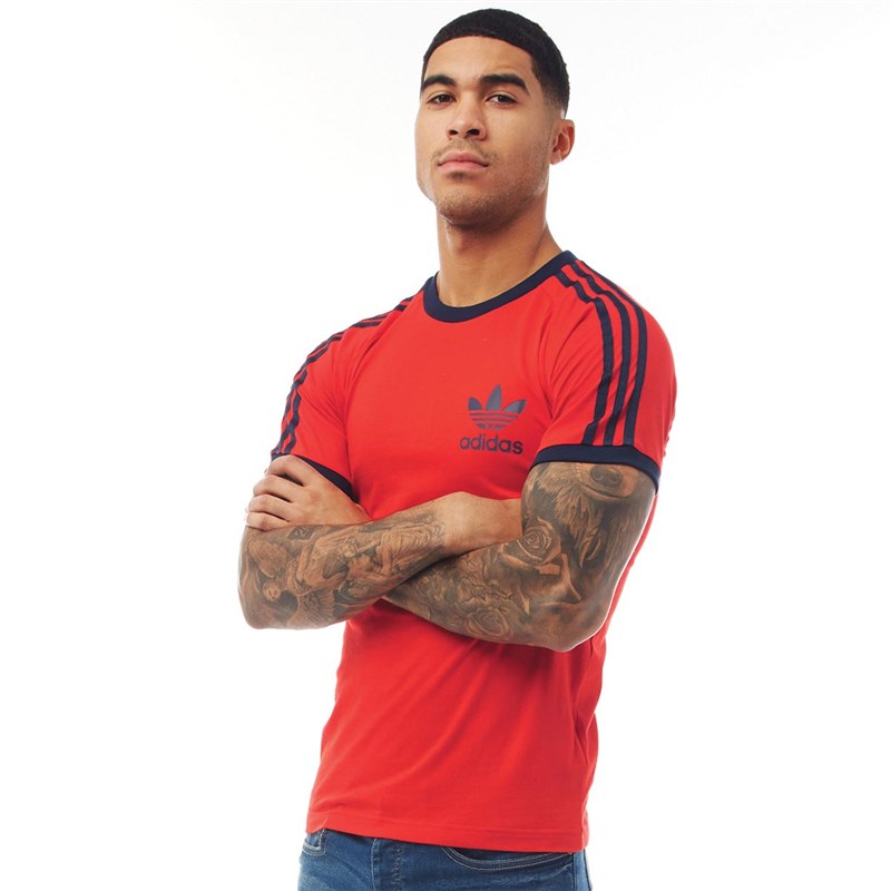 tee shirt adidas rouge homme