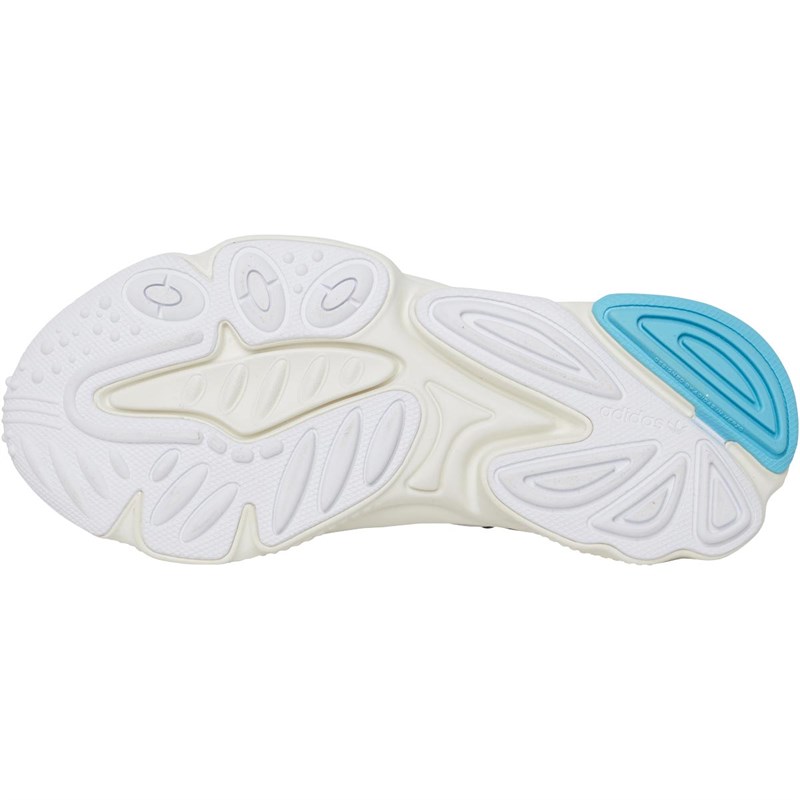 adidas Originals Womens Ozweego Trainers Footwear White/Signal Coral/Bluglo