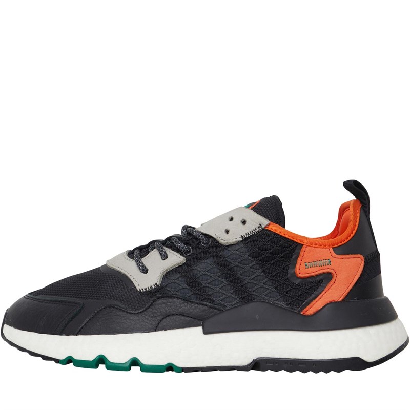 adidas originals nite jogger in black and orange