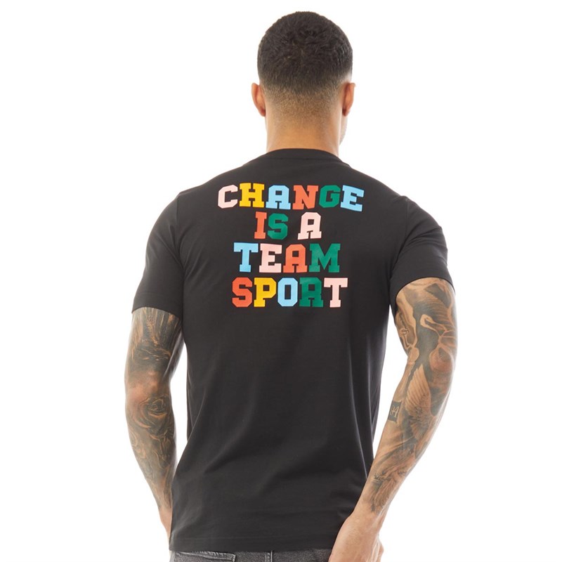 Buy adidas Originals Mens Change Is A Team Sport T-Shirt Black