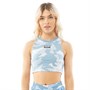 adidas Originals Chemise Grand-Père Cropped Femme Bleu