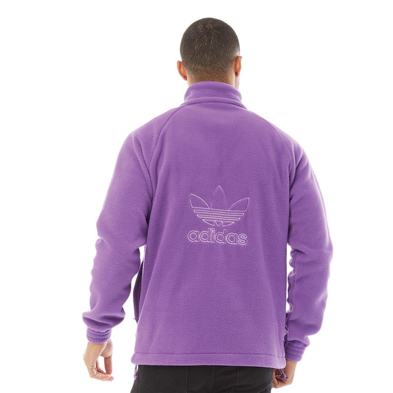 Buy adidas Originals Mens Adicolor Polar Fleece Half Zip Sweatshirt Active Purple