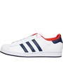 adidas Originals Mens Superstar Trainers Footwear White/Collegiate Navy/Red