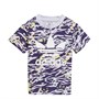 adidas Originals Infant Trefoil All Over Print T-Shirt Dark Purple/Purple Tint/Multi Coloured/White