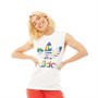 adidas Originals Damskie Pride Trefoil Flag Koszulka bez Rękawów Biały