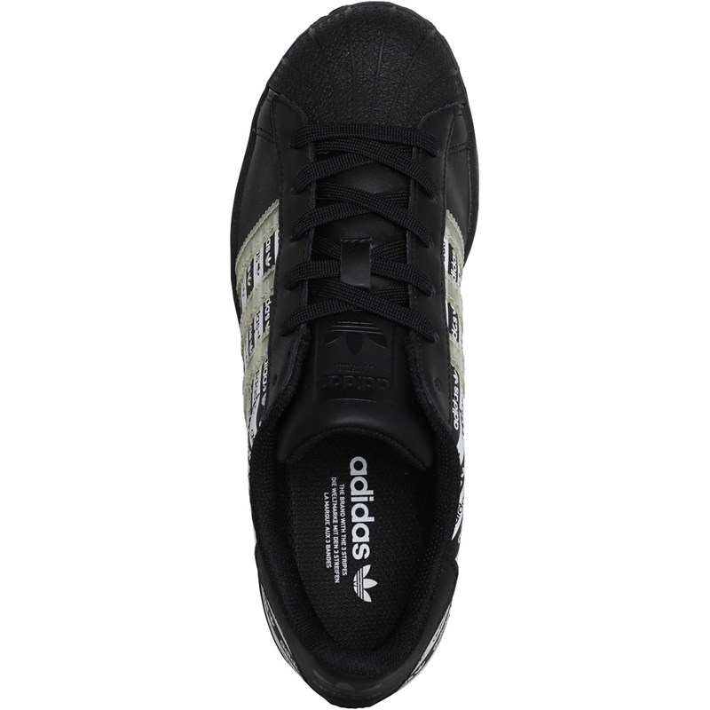 adidas Originals Junior Superstar Trainers Core Black/Footwear White/Footwear White