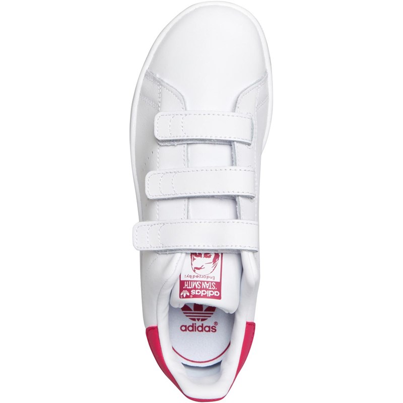 adidas Originals Junior Stan Smith Trainers Footwear White/Footwear White/Bold Pink