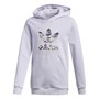 adidas Originals Junior Graphic Trefoil Hoodie Purple Tint/Multi Colour