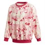 adidas Originals Junior Crew Sweatshirt Core White/Easy Pink/Multi Colour/Core White