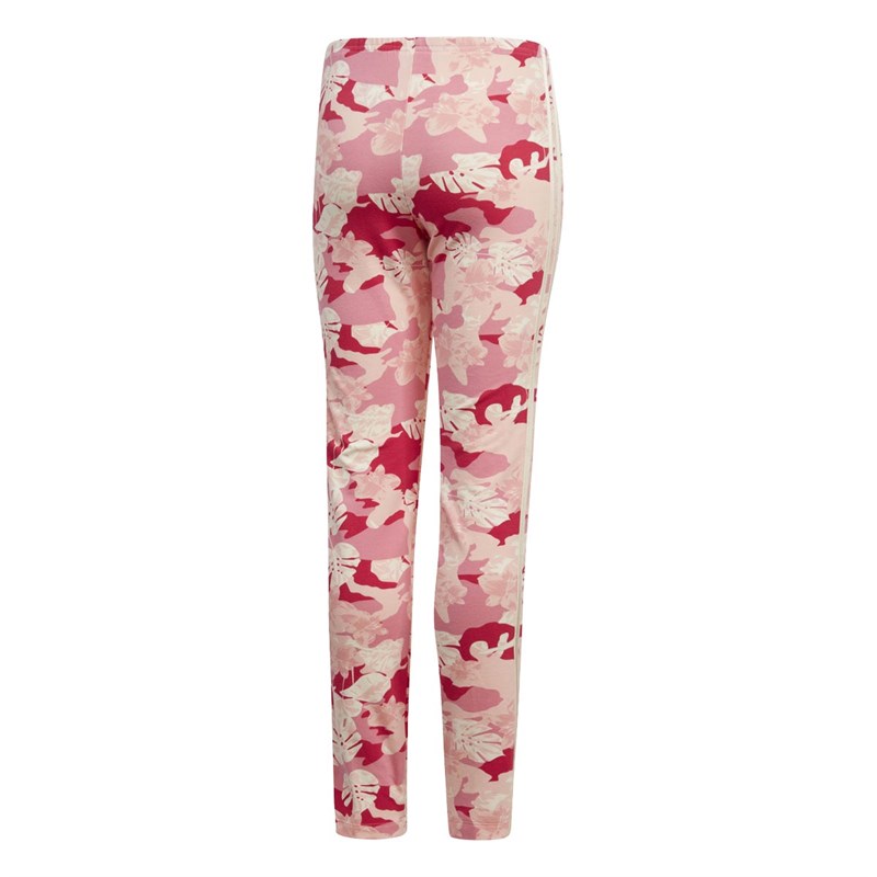 adidas Originals Junior Graphic Leggings Core White/Easy Pink/Multi Colour/Core White