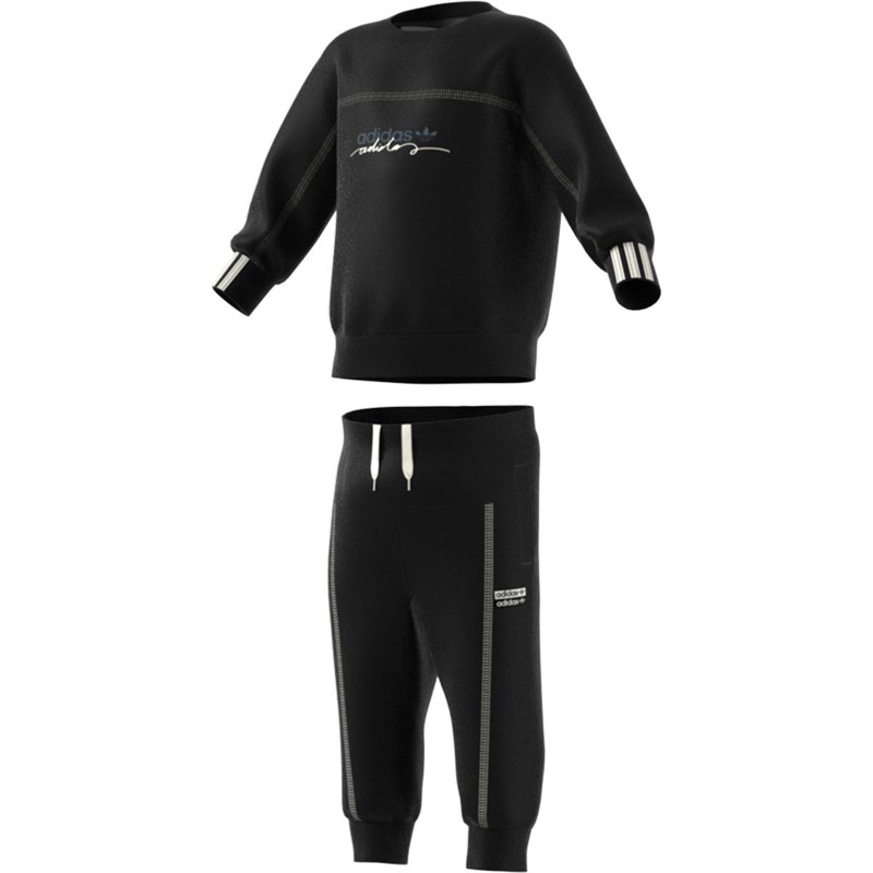 adidas Originals Chłopięce Infant R.Y.V. Set Zestaw do Joggingu Czarny