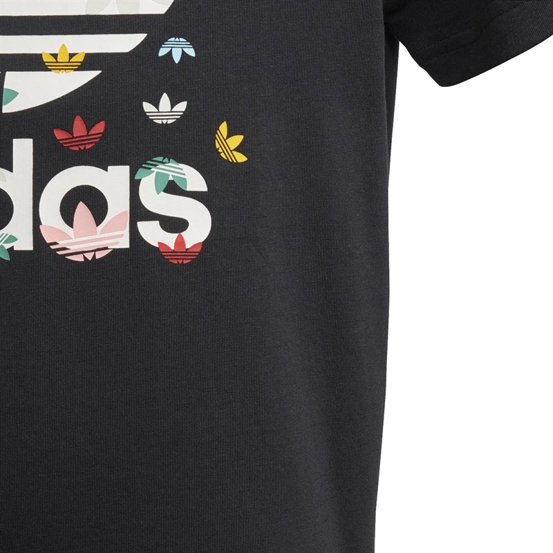 Adidas Originals Tee Shirt Graphic Trefoil Garçon Noir