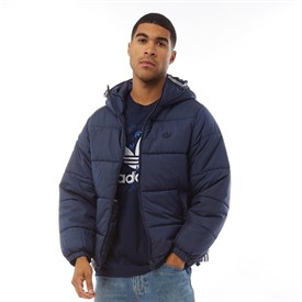 adidas neo mens padded hooded parka navy