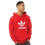 adidas Originals Sweat à Capuche Trefoil Homme Rouge
