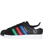 adidas Originals Mens Superstar Trainers Core Black/Green/Footwear White