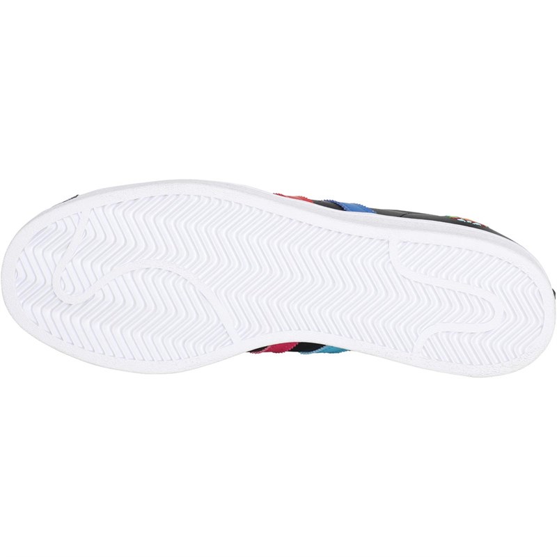 adidas Originals Mens Superstar Trainers Core Black/Green/Footwear White