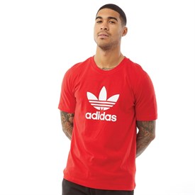 Buy adidas Originals Mens Adicolor Classics Trefoil T-Shirt Scarlet/White