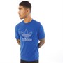 adidas Originals Męskie Outline Trefoil Logo T-Shirt Niebieski
