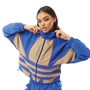 adidas Originals Womens Adicolor Large Logo Track Top Royal Blue/Track Khaki/Power Pink