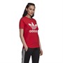 adidas Originals Tee-Shirt Trefoil Femme Rouge