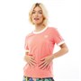 adidas Originals Womens 3-Stripes T-Shirt Chalk Coral/White