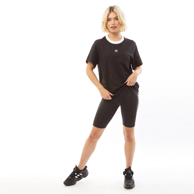 adidas Originals Tee-Shirt Boyfriend Femme Noir