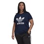 adidas Originals Womens Plus Size Trefoil T-Shirt Collegiate Navy/White
