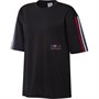 adidas Originals Damen Adicolor Tricolor Oversize T-Shirt Schwarz