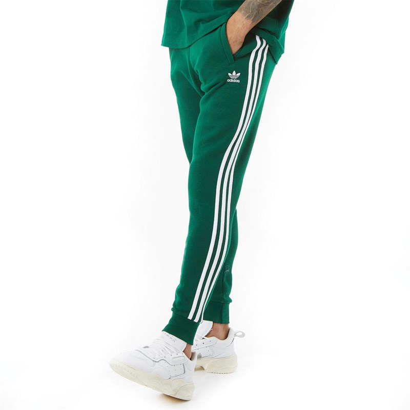 Buy adidas Originals Mens 3-Stripes Joggers Dark Green