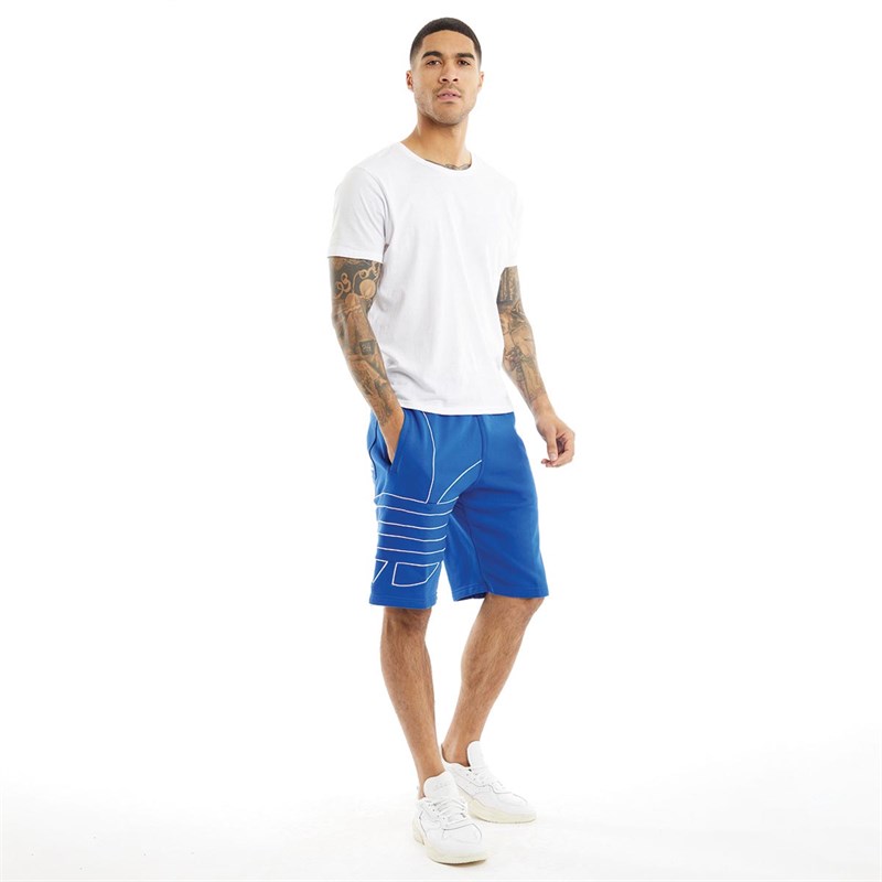 Buy adidas Originals Mens Big Trefoil Sweat Shorts Royal Blue White