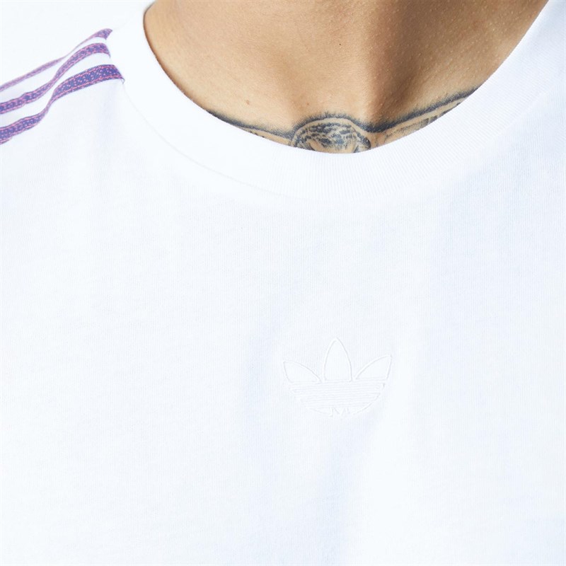 adidas Originals Herren SPRT 3-Stripes T-Shirts Weiß