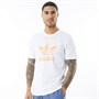 adidas Originals Mens Camo Trefoil T-Shirt White/Glow Pink/Multi Colour