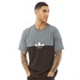 adidas Originals Mens Adicolor Sliced Trefoil Boxy T-Shirt Black/Blue Oxide