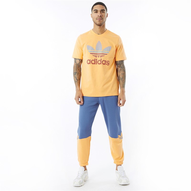 adidas Originals Mens Trefoil Ombré T-Shirt Haze Orange