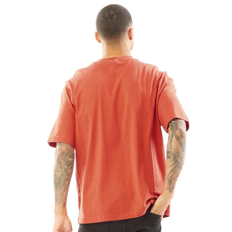 adidas Originals Mens Rib Detail T-Shirt Hazy Copper