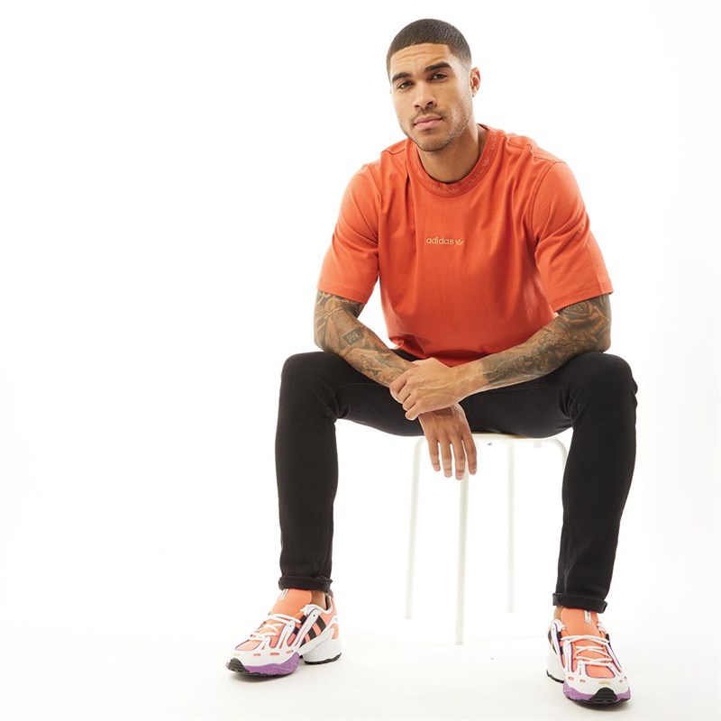 adidas Originals Mens Rib Detail T-Shirt Hazy Copper