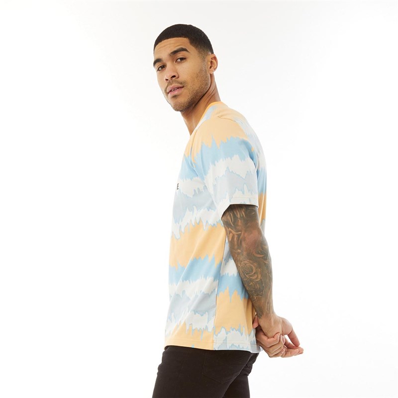 adidas Originals Mens Adventure Archive Printed T-Shirt Haze Orange/Multi Colour