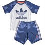 adidas Originals Baby Camo Print Shorts And T-Shirt Set White/Crew Blue/App Solar Red